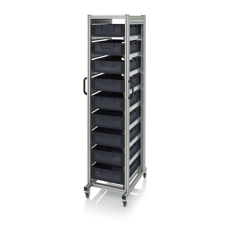 ESD systémové přepravní podvozky pro euro přepravky výška 200cm 9 x výsuv, 9 x ESD EG 64/12 HG
