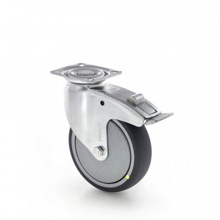 ESD kolečko otočné s úplnou blokací, zinkovaná ocel - Varianta kolečka: Průměr: 100 mm