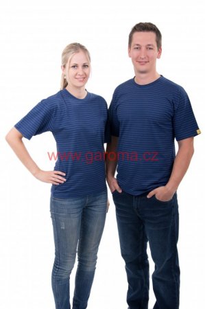 ESD tričko s kulatým límcem - Barva: středně modrá, Velikost: M