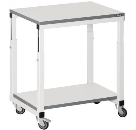 Pohyblivé stoly řady PS - Varianta přepravního vozíku: PS-07 - světle šedá