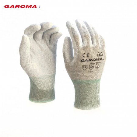 ESD rukavice s uhlíkovým vláknem - Povrstvení rukavice: PU konečky prstů, Velikost rukavic: S