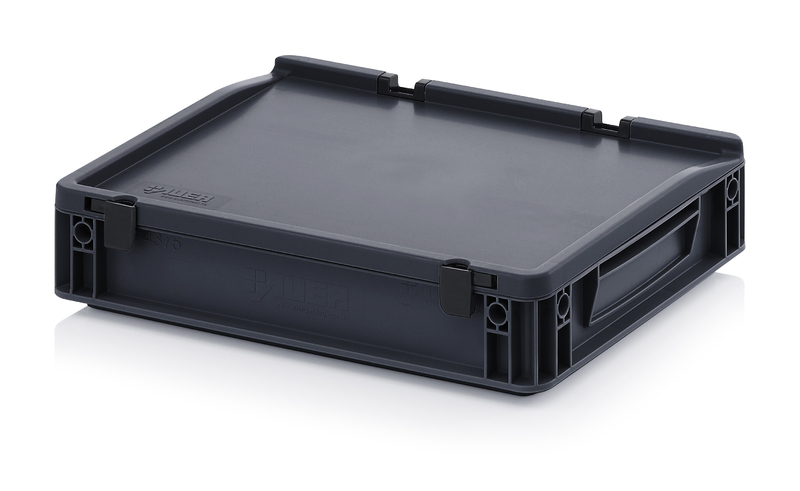 ESD euro přepravky včetně víka s panty 40 x 30 x 9 cm