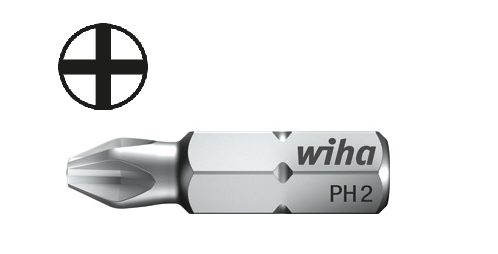 Bit Standard Phillips 1/4" 25 mm PH1