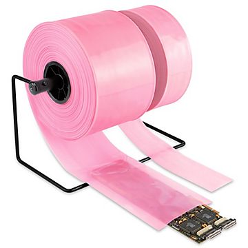 Růžový antistatický rukáv 75µ x 210m 3" (76 mm)