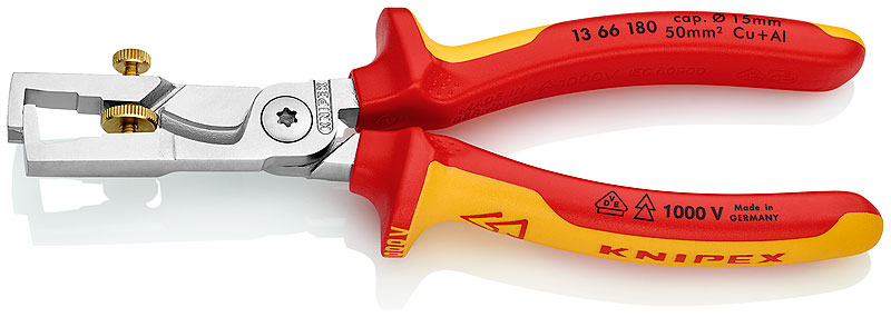 Odizolovací kleště s kabelovými nůžkami KNIPEX StriX 13 66 180