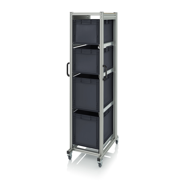 ESD systémové přepravní podvozky pro euro přepravky výška 200cm 4 x výsuv, 2 x ESD EG 64/42 HG, 2 x ESD EG 64/32 HG