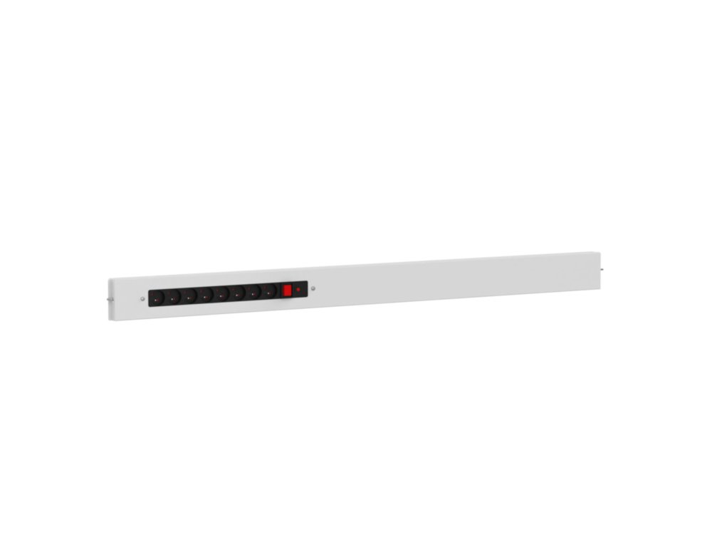 Zásuvkové panely pro ESD pracovní stoly 1500x45x100 8x SCHUCKO se spínačem