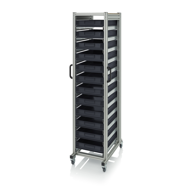 ESD systémové přepravní podvozky pro euro přepravky výška 200cm 12 x výsuv, 12 x ESD EG 64/75 HG