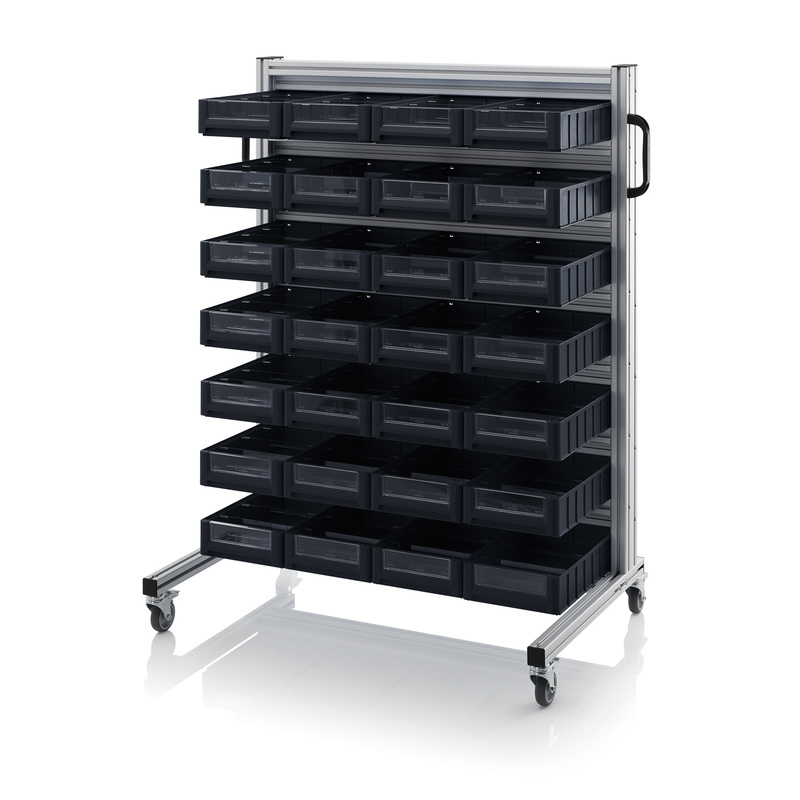 ESD systémové přepravní podvozky pro regálové přepravky 28 x ESD RK 4209 (40 x 23,4 x 9 cm)
