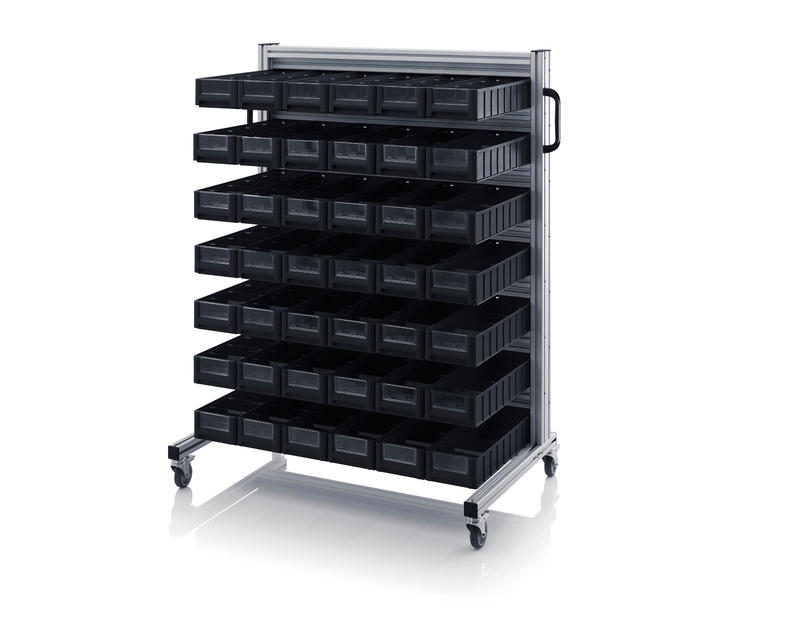 ESD systémové přepravní podvozky pro regálové přepravky 42 x ESD RK 51509 (50 x 15,6 x 9 cm)